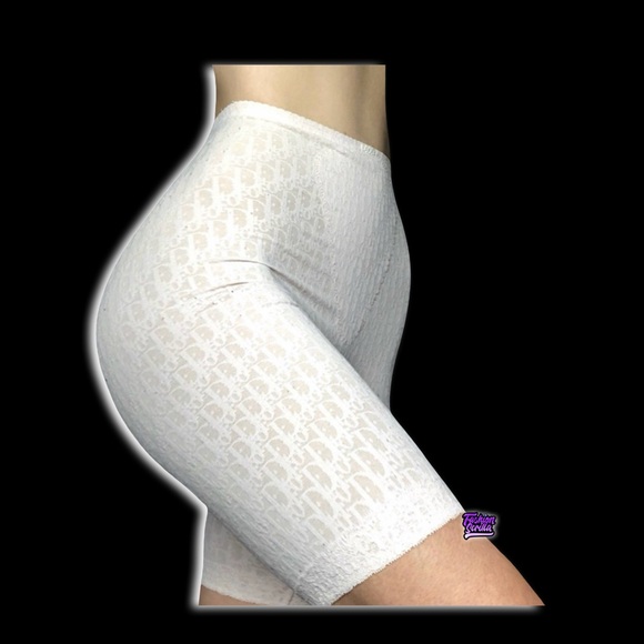 Dior 80’s Vintage Monogram Logo Nude Beige Biker Lingerie Girdle Shorts - Picture 7 of 13